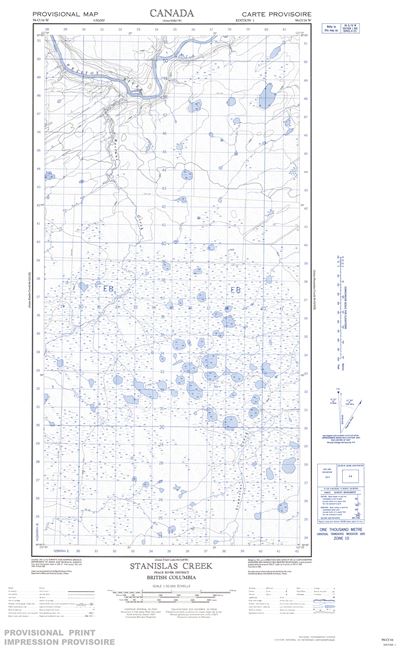 094O16W - STANISLAS CREEK - Topographic Map
