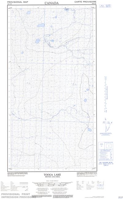 094P02W - TOOGA LAKE - Topographic Map
