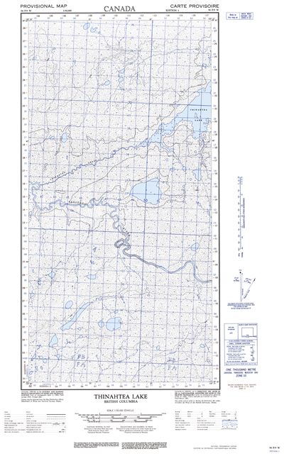 094P09W - THINAHTEA LAKE - Topographic Map