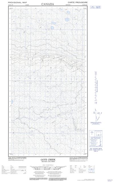 094P12W - GOTE CREEK - Topographic Map