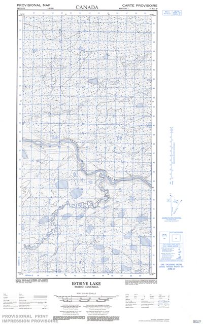 094P13W - ESTSINE LAKE - Topographic Map