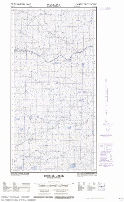 094P14E - HOSSITL CREEK - Topographic Map