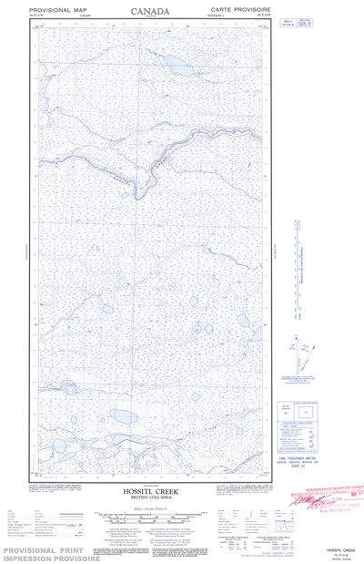 094P14W - HOSSITL CREEK - Topographic Map