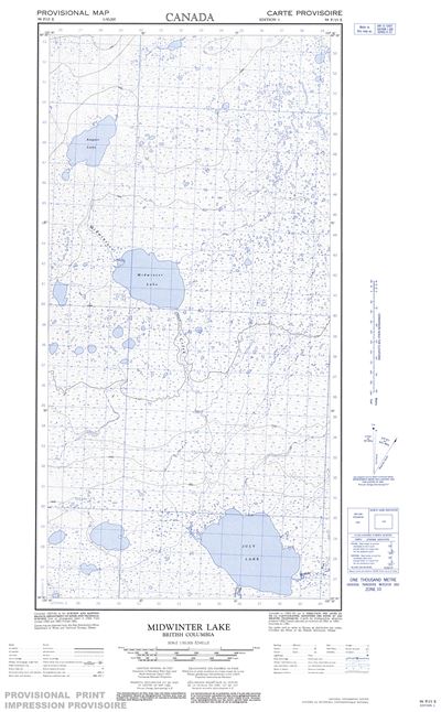 094P15E - MIDWINTER LAKE - Topographic Map
