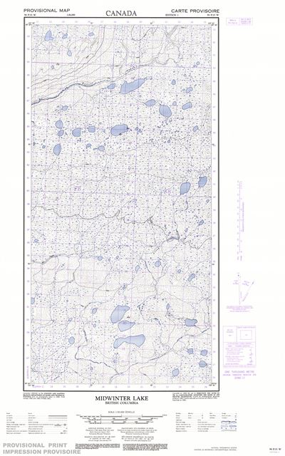 094P15W - MIDWINTER LAKE - Topographic Map