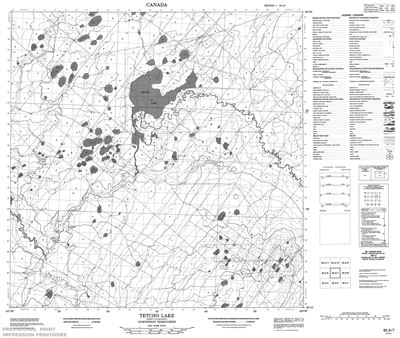 095A07 - TETCHO LAKE - Topographic Map