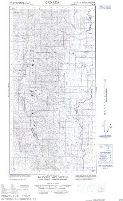 095C08E - BABICHE MOUNTAIN - Topographic Map