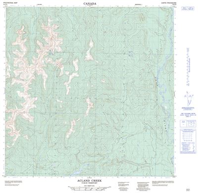 095D05 - ACLAND CREEK - Topographic Map