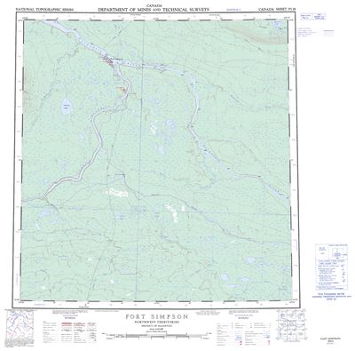 095H - FORT SIMPSON - Topographic Map