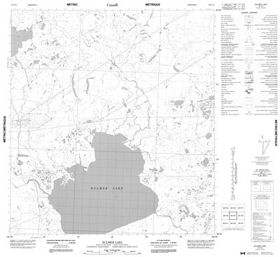 095I15 - BULMER LAKE - Topographic Map