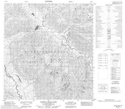 095L12 - GRIZZLY BEAR LAKE - Topographic Map