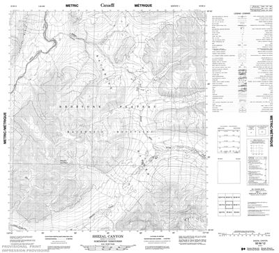 095M12 - SHEZAL CANYON - Topographic Map