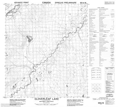 095N15 - CLOVERLEAF LAKE - Topographic Map