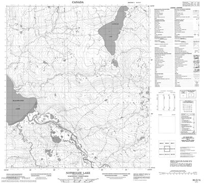 095O15 - NOTSEGLEE LAKE - Topographic Map