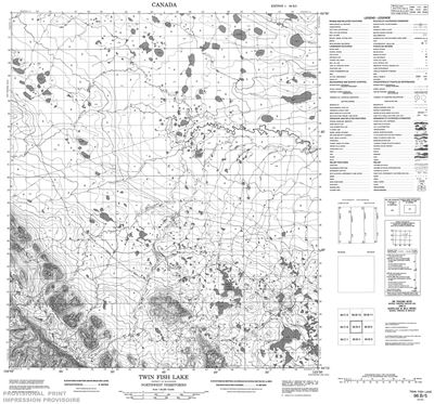 096B05 - TWIN FISH LAKE - Topographic Map