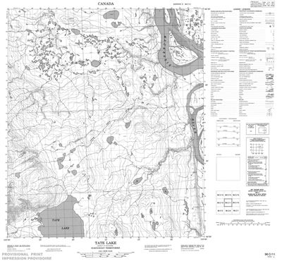 096C11 - TATE LAKE - Topographic Map