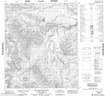 096D11 - PYRAMID MOUNTAIN - Topographic Map