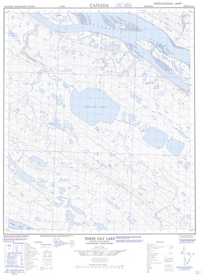 096E02 - THREE DAY LAKE - Topographic Map