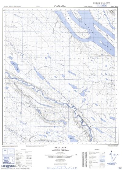 096E05 - RETE LAKE - Topographic Map