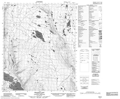 096E09 - MEDZIH LAKE - Topographic Map