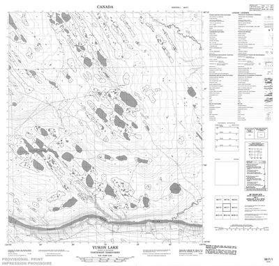096F01 - YUKON LAKE - Topographic Map