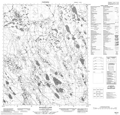 096F08 - BLONDIN LAKE - Topographic Map
