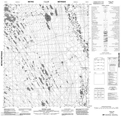 096F10 - TETSO LAKE - Topographic Map