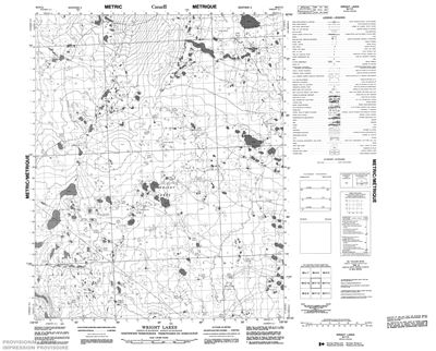 096F13 - WRIGHT LAKES - Topographic Map
