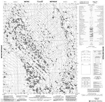 096F14 - MENDO LAKE - Topographic Map