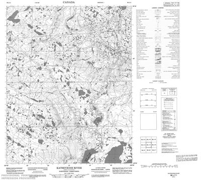 096J11 - KATSEYEDIE RIVER - Topographic Map