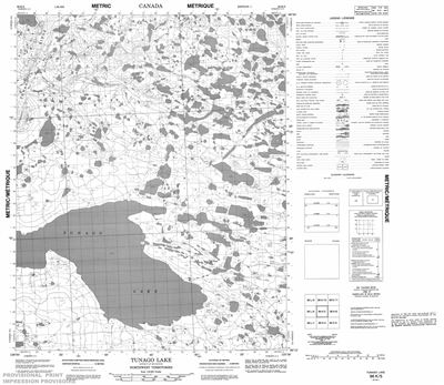 096K05 - TUNAGO LAKE - Topographic Map