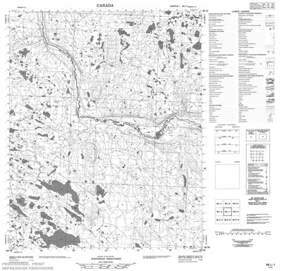 096L01 - LOUCHEUX LAKE - Topographic Map