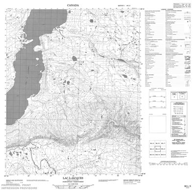 096L03 - LAC A JACQUES - Topographic Map