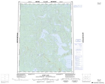 096M - AUBRY LAKE - Topographic Map