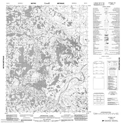 096O11 - STOPOVER LAKE - Topographic Map