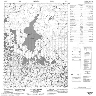096O13 - ESTABROOK LAKE - Topographic Map