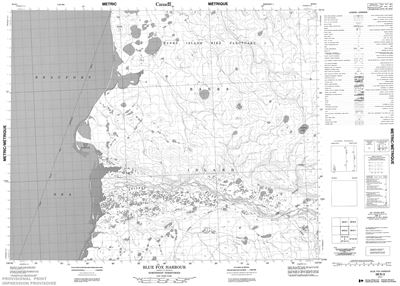 098B02 - BLUE FOX HARBOUR - Topographic Map