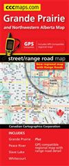 Grande Prairie Alberta road map. A detailed road map of NW Alberta showing township and range roads. Includes a road index, place name, index map and city maps of Grande Prairie, Peace River, Slave Lake and Whitecourt. Feature provincial parks, camp groun