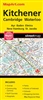 Kitchener Cambridge Waterloo ONTARIO road map. Detailed road map of Kitchener showing transportation, recreation, commercial, service, culture, boundary, education, water and land designations. Includes Cambridge, Waterloo, Ayr, Baden, Elmira, New Hamburg