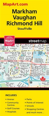 Markham, Vaughan, Richmond Hill & Stouffville Detailed Road Map. Folded maps have been the trusted standard for years, offering unbeatable accuracy and reliability at a great price. Detailed indices make for quick and easy location of destinations. Map fe