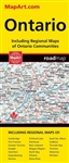 Ontario Regional Travel & Road map. Includes detailed provincial map of Ontario and regional maps of Cambridge, Fort Frances, Greater Toronto, Guelph, Hamilton, Kapuskasing, Kenora, Kirkland Lake, Kitchener, New Liskeard, Niagara Region, North Bay, Ottawa