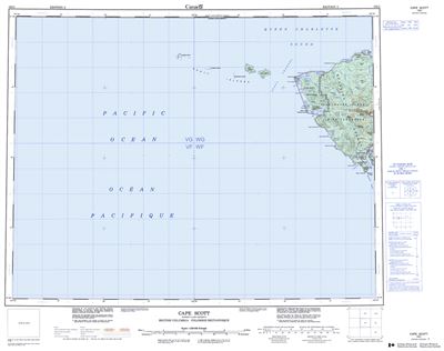 102I - CAPE SCOTT - Topographic Map