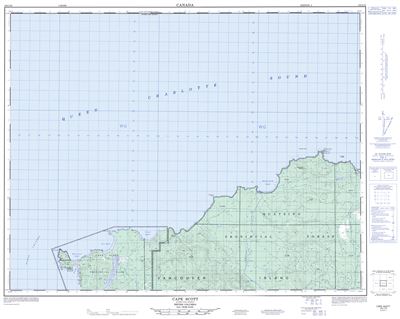 102I16 - CAPE SCOTT - Topographic Map