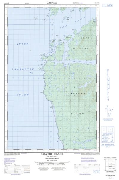 102P09E - CALVERT ISLAND - Topographic Map