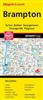 Brampton Ontario Travel & Road Map.  Includes the communities of Acton, Bolton, Brampton, Caledon East, Caledon Village, Cedar Mills, Georgetown, Orangeville, Palgrave. Also includes a regional map of the area. Folded maps have been the trusted standard f