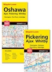 Oshawa & Area Travel & Road Map. Coverage includes Ajax, Bowmanville, Brooklin, Claremont, Courtice, Newcastle, Orono, Oshawa, Pickering, Port Perry, Uxbridge, Whitby. Folded maps have been the trusted standard for years, offering unbeatable accuracy and