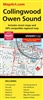 Collingwood & Owen Sound Travel & Road Map. It's a must-have for anyone travelling in Owen Sound Collingwood, Ontario. Includes detailed regional map. Includes detailed city maps of Collingwood, Elmvale, Hanover, Meaford, Midland, Owen Sound, Penetanguish