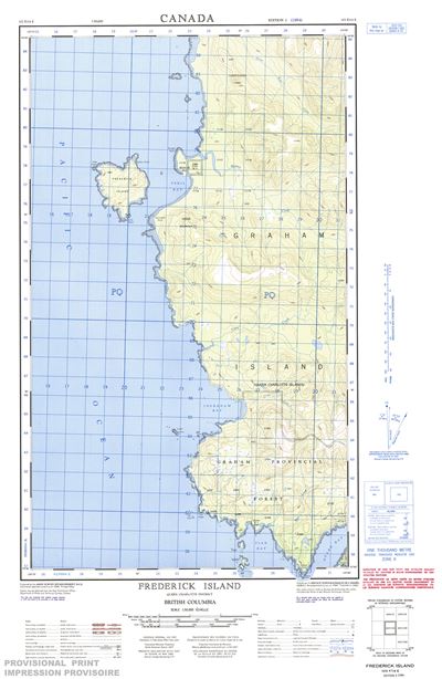 103F14E - FREDERICK ISLAND - Topographic Map