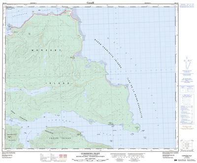 103G04 - CUMSHEWA INLET - Topographic Map