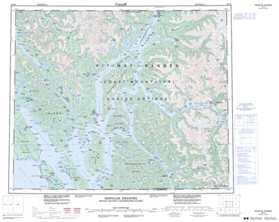 103H - DOUGLAS CHANNEL - Topographic Map